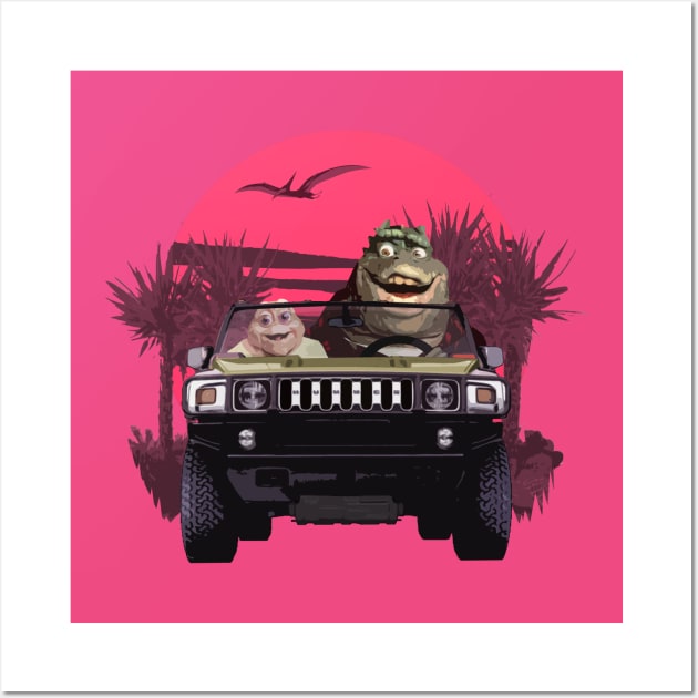 The Sinclair Driving the Boomer-Mobile Wall Art by dogeandpepe